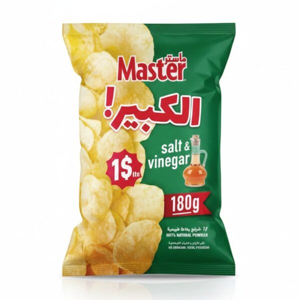 ماستر الكبير نكهة خل وملح ١٢ كيس