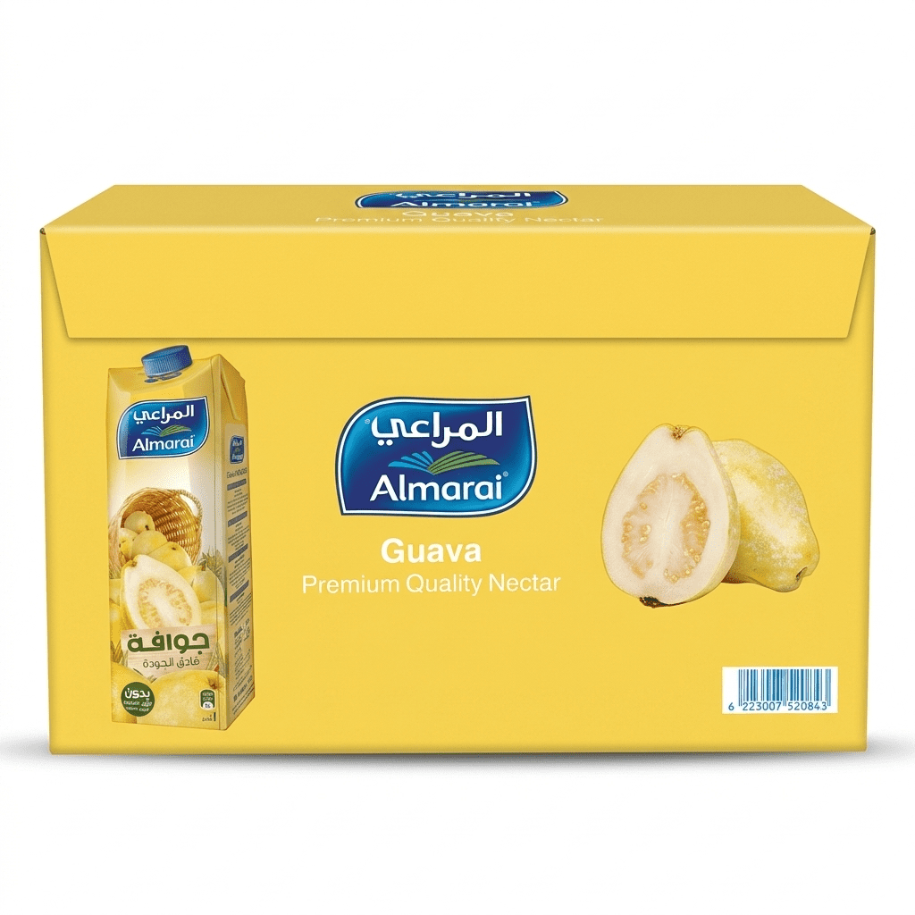 2026/06/1000032460.png كرتون عصير المراعي نكتار بالجوافة بجودة ممتازة تحتوي على 12عبوة كل عبوة لتر - الصورة 1